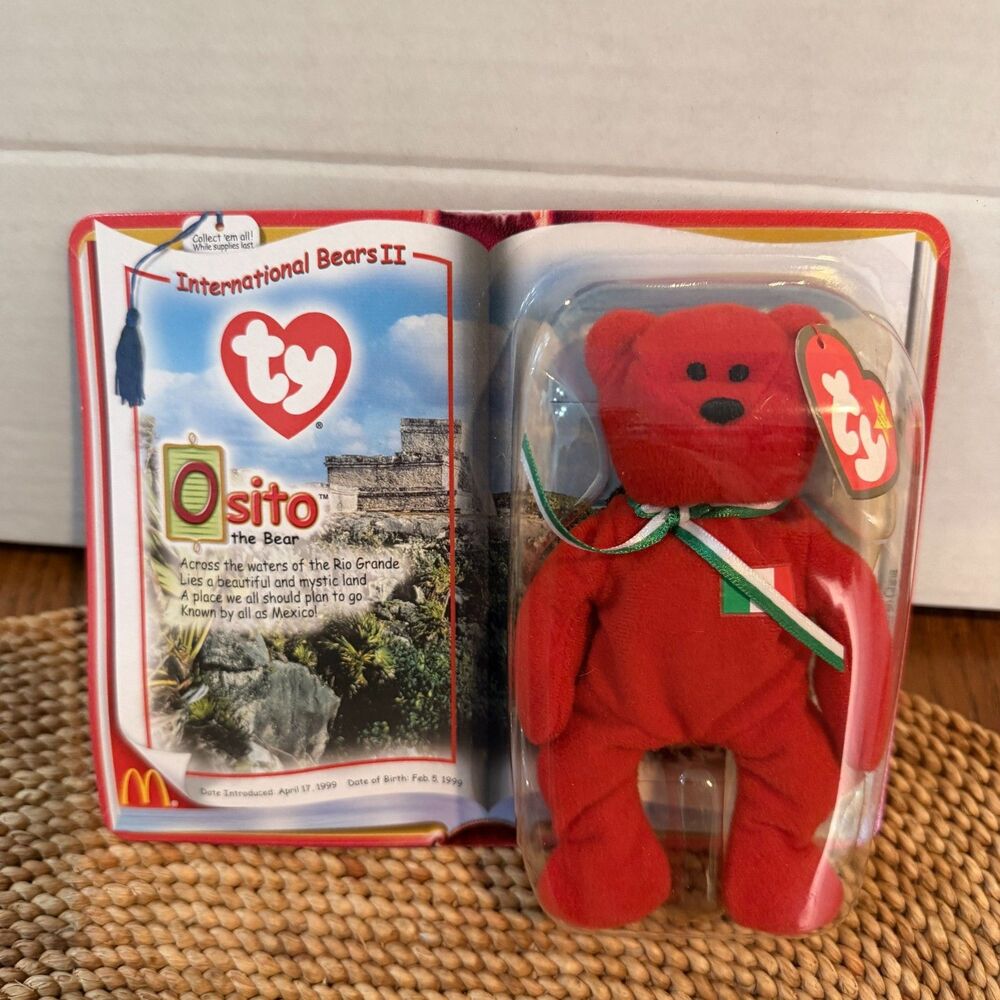 2000 TY McDonalds Osito Bear International Bears II #5 NIP Oakbrook Error Mexico